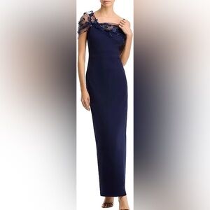 NWT Eliza J Beaded Overlay Gown